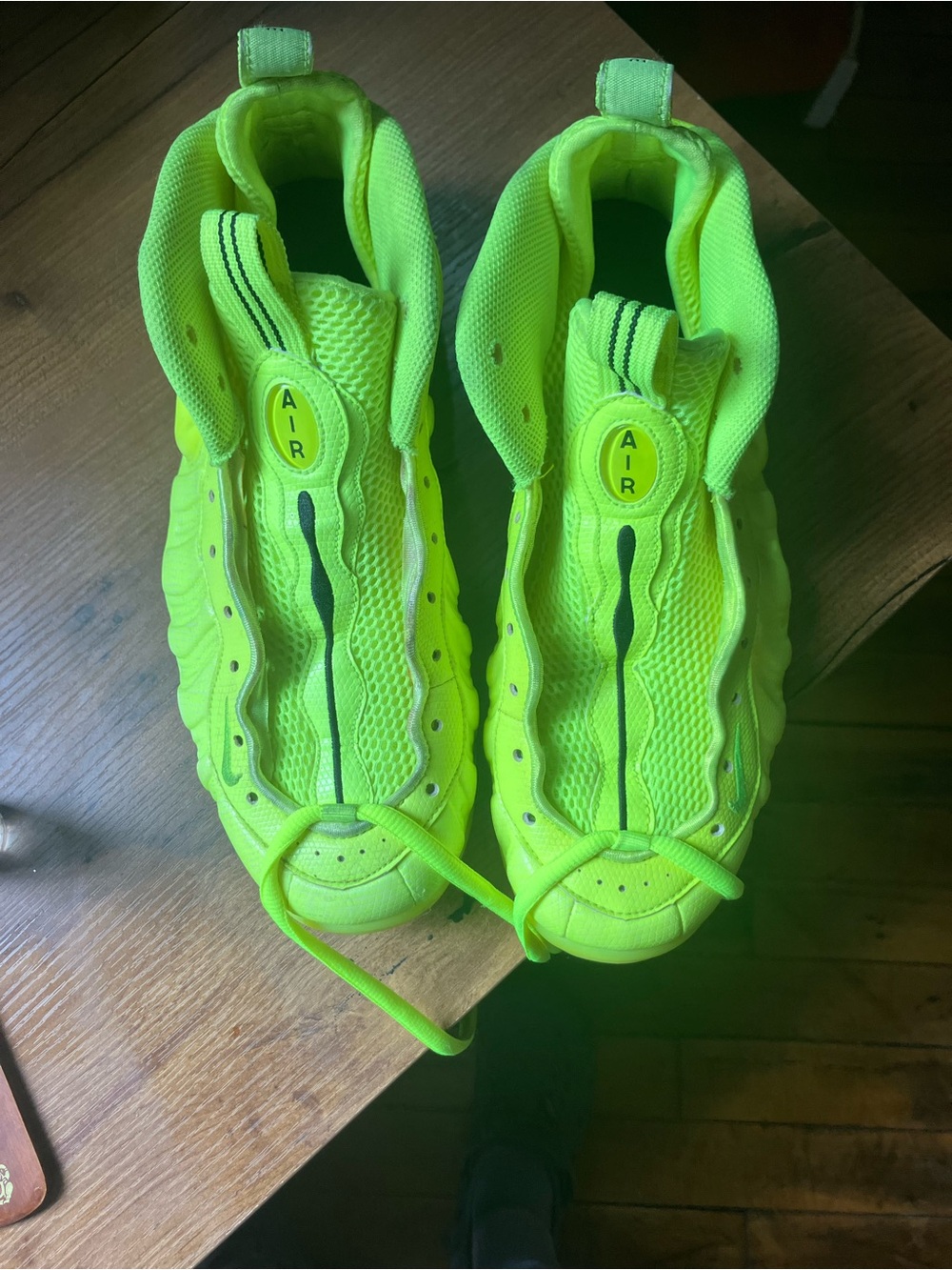 Nike Neon Green AIR Foam-posits Running Sneakers